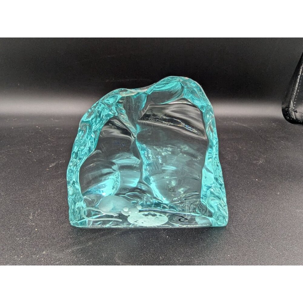 Vtg Hovmantrop Signed R. Strand Bornesson Iceberg Glacier Block Etched Mouse Scu - Picture 6 of 16
